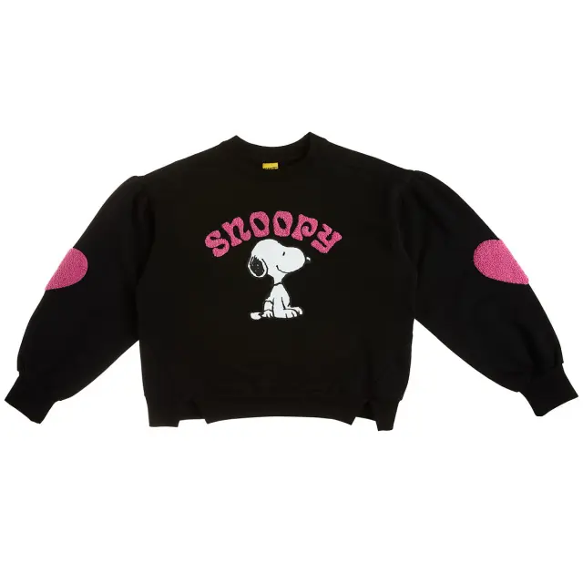 Μπλούζα φούτερ Snoopy με ανάγλυφα στοιχεία