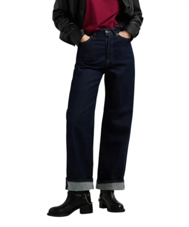 Pepe Jeans - Γυναικείο Τζιν Παντελόνι Lexa High Rise Straight Fit PL20473186-000 Μπλε Σκούρο
