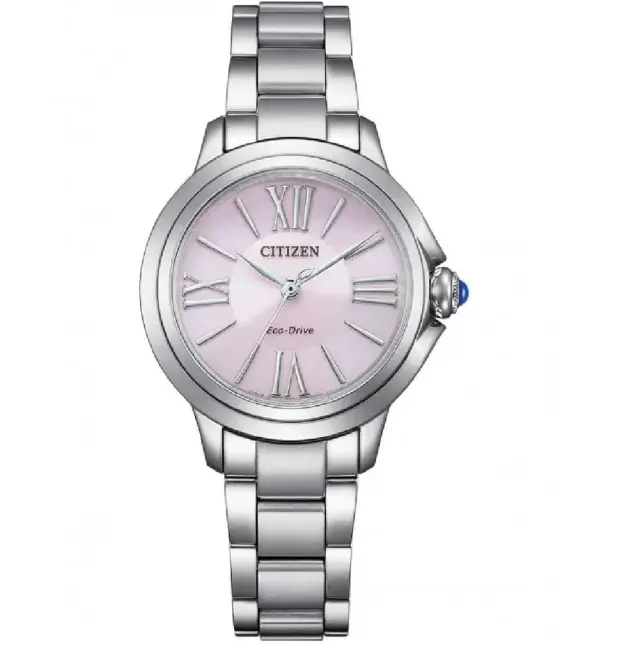 Citizen L EcoDrive Women's Watch Silver Steel Bracelet EM1160-58X