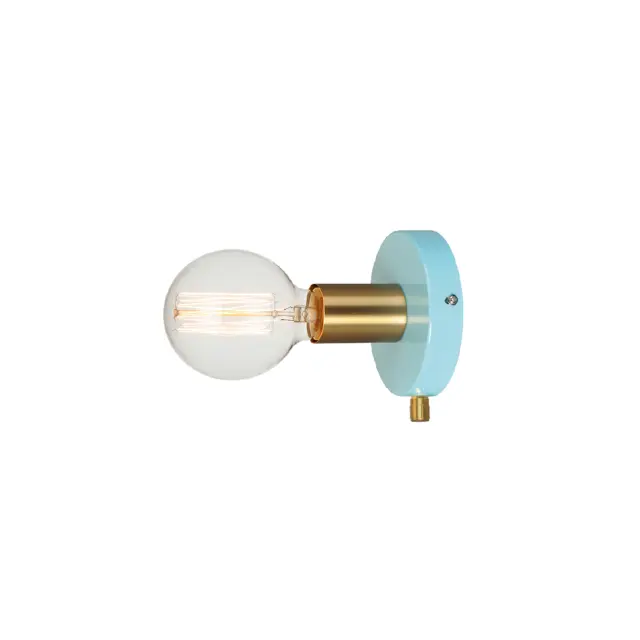 AcaLight Offer NETTO ΦΩΤΙΣΤΙΚΟ ΕΠΙΤΟΙΧΙΟ ΓΥΑΛΙΣΤΟ ΤΙΡΚΟΥΑΖ ΜΕΤΑΛΛΙΚΟ ΣΥΜΒΑΤΙΚΟ 1ΧΕ27 IP20 Φ120Χ85mm