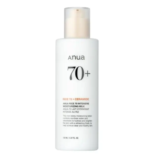 Anua Rice 70 Intensive Moisturizing Milk, Ενυδατικό Γαλάκτωμα Προσώπου με ρύζι, 150ml