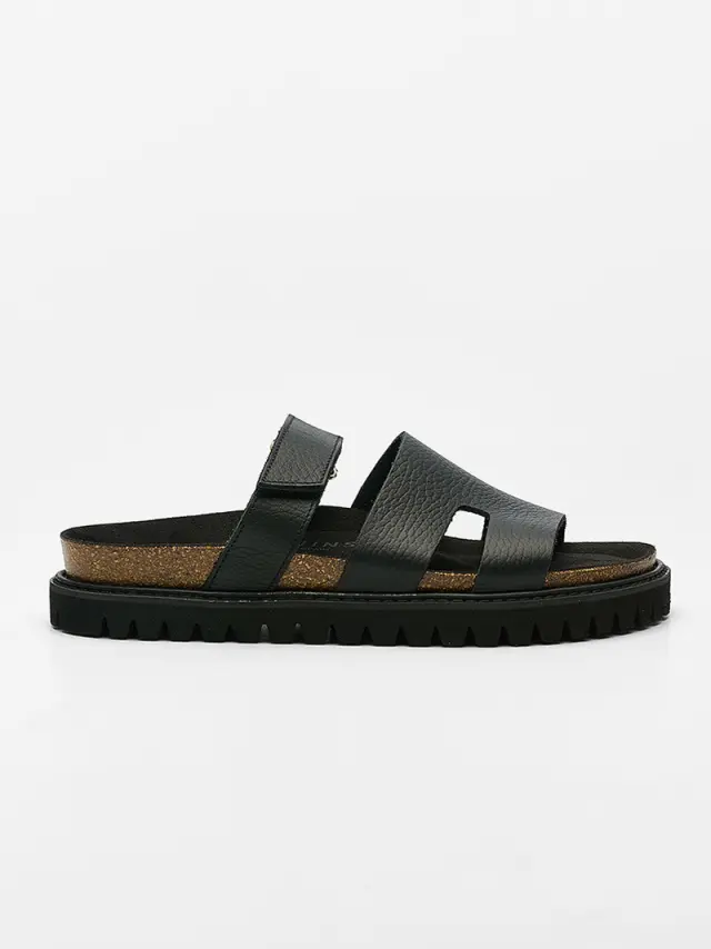 Genuins Παντόφλες Γυναικείο δέρμα Μαύρο GEN/HERSE G106524 BLACK 2