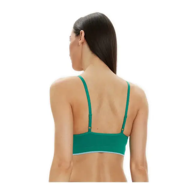 Tommy Hilfiger Γυναικείο Μπουστάκι Τρίγωνο Hilfiger Logo, Χρώμα Olympic Green - S 2