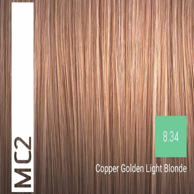 Sensus MC2 Permanent Hair Color 8.34 Copper Golden Light Blonde 100ml - (μόνιμη βαφή χωρίς αμμωνία χάλκινο ανοιχτό ξανθό ντορέ) 2