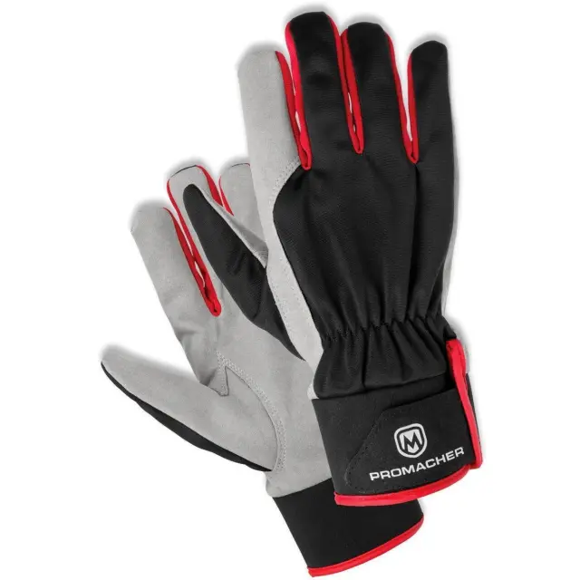 Γάντια Εργασίας Promacher Carpos velcro grey/red