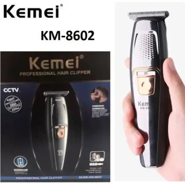 Kemei Επαναφορτιζόμενη Κουρευτική Μηχανή Μαύρη KM-8602 2