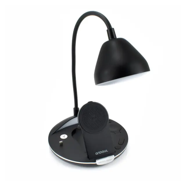 Andowl Φωτιστικό Γραφείου LED με Ασύρματη Βάση Φόρτισης Κινητού Q-CD506 - 5in1 Wireless Charger Foldable Lamp 075675