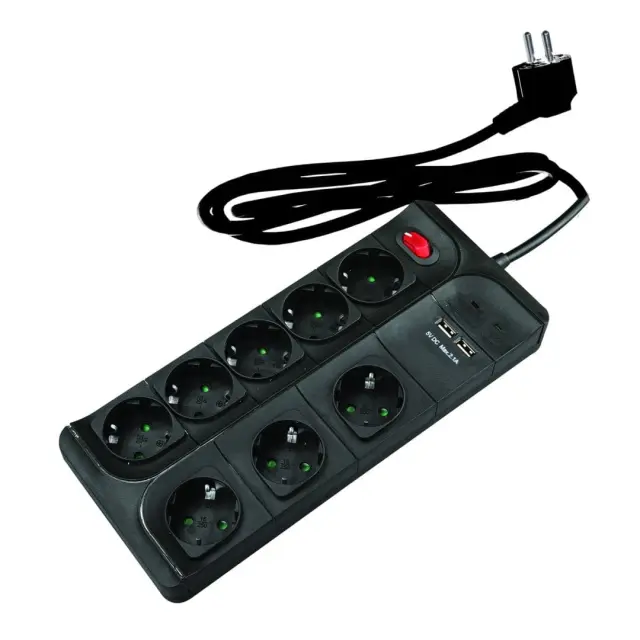 ΠΟΛΥΠΡΙΖΟ ΑΣΦΑΛΕΙΑΣ 8Θ 2USB ΔΙΑΚΟΠΤΗΣ