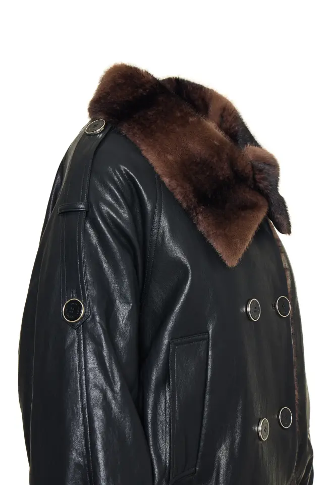 BSB LEATHER-LOOK JACKET (0056-0117004-BLACK) - 42-medium 2