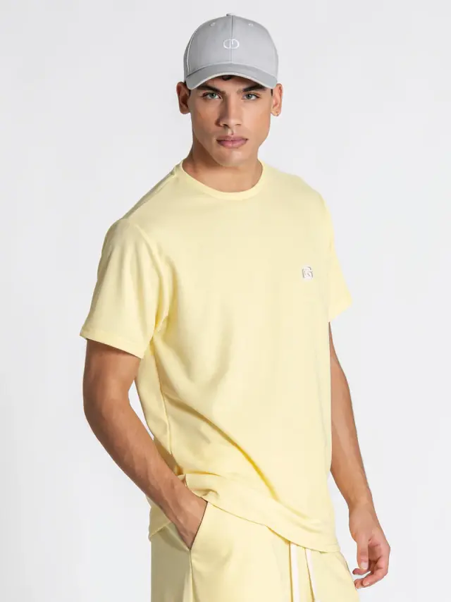 Gianni Kavanagh Aνδρικό GRID Casual Σετ (T-Shirt + Βερμούδα) – Yellow - L 3