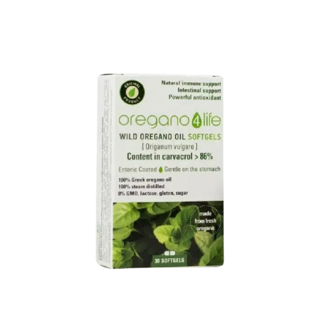 Oregano 4 Life Αιθέριο Έλαιο Άγριας Ρίγανης 30 μαλακές κάψουλες