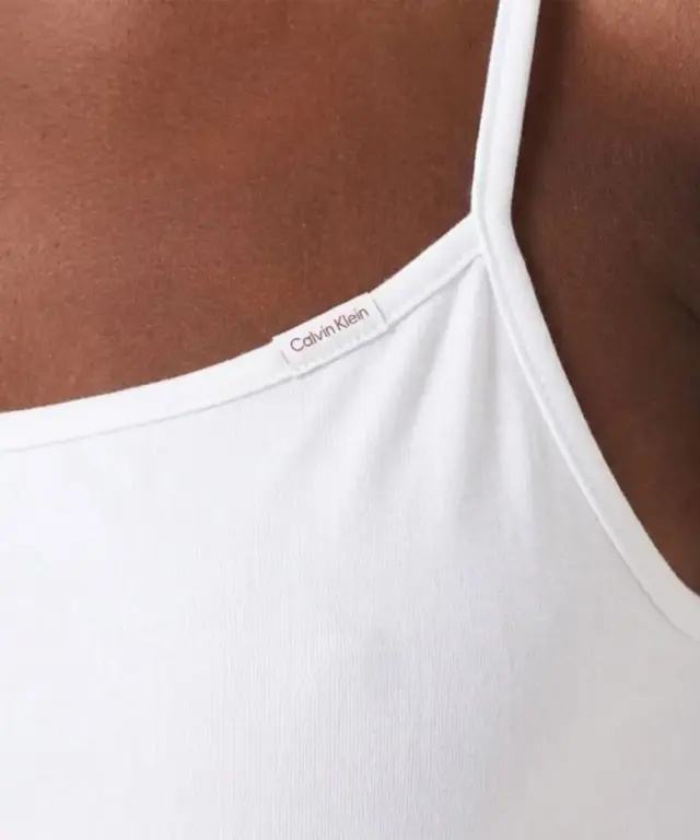 Calvin Klein - Γυναικείο Αμάνικο Crop Top Slim Fit LV047F259G-YAF Λευκό 3