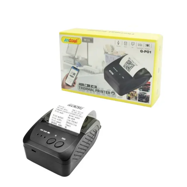 Andowl Θερμικός Εκτυπωτής Αποδείξεων Φορητός Bluetooth Q-PO1 - Thermal Printer Wireless 075948