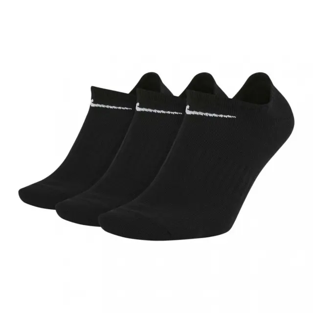 NIKE Σετ 3 ζευγάρια κοντές κάλτσες unisex SX6843 010 Μαύρο - 34-38
