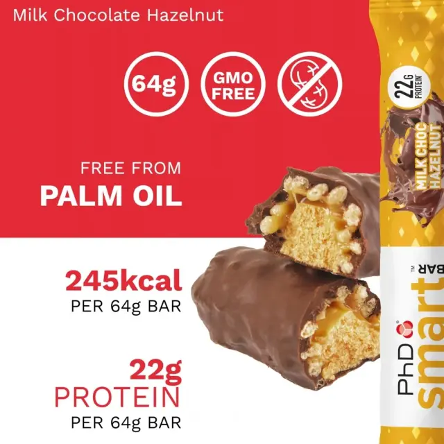 Smart Protein Bar Milk Choc Hazelnut 64g PhD 2