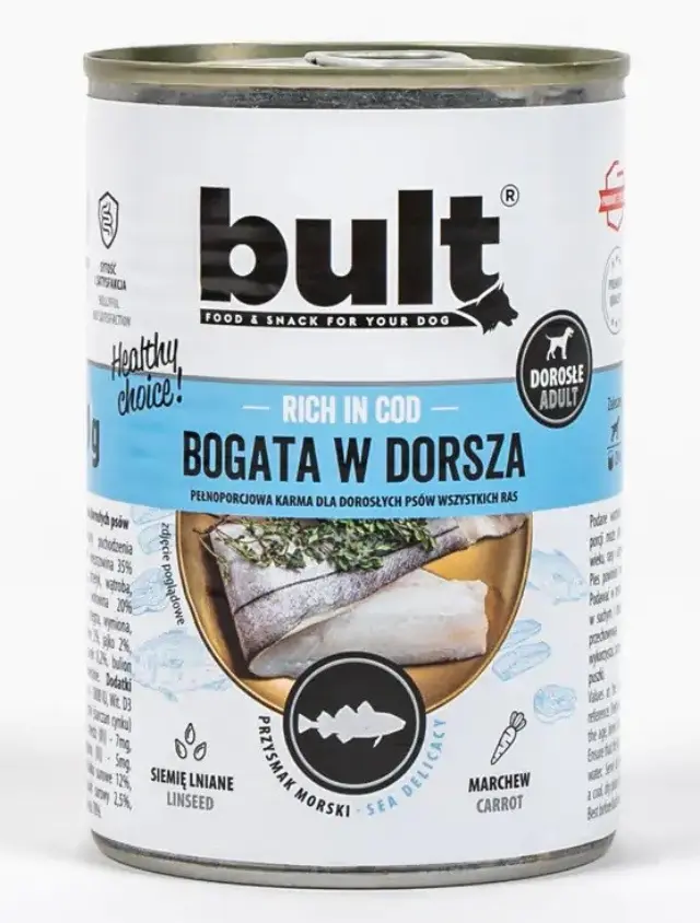 BULT Rich in cod - Wet dog food - 800 g