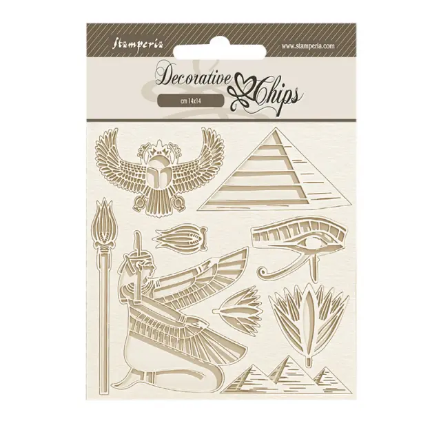 Chipboard Stamperia 14x14cm, Fortune, Pyramids