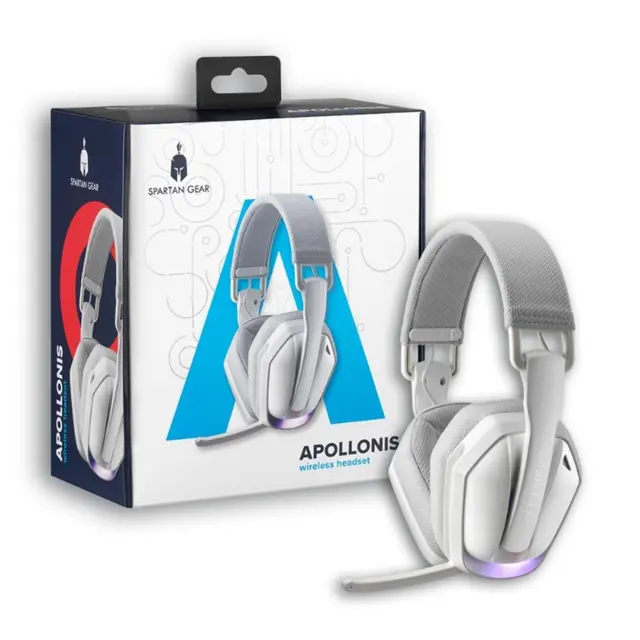 Spartan Gear - Apollonis Wireless Headset ( PC, PS4,PS5, switch, switch 2) WHITE