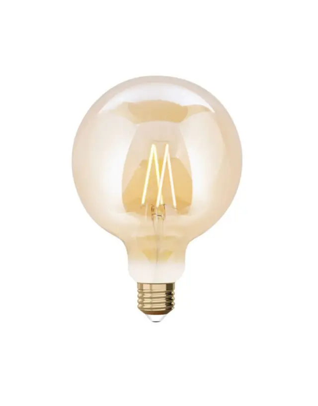 Έξυπνη λάμπα LED filament μελί G125 E27 7,5W ρυθμιζόμενο λευκό 2200-5500K Lutec Connect