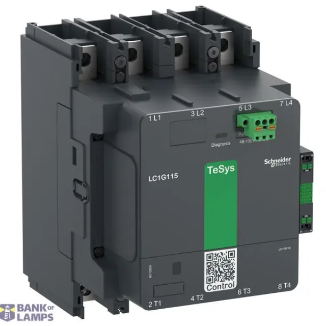 Contactor TeSys Giga LC1G, 4P, 330 A, 440 V, 4NO, IP2X front face with shrouds