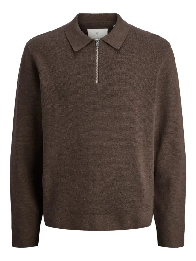 JJMILANO STITCH KNIT ZIP POLO SN - Delicioso