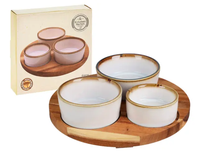 Σετ Σερβιρίσματος Kitchen Naturals με 3 Μπωλ και Δίσκο 278000750 2