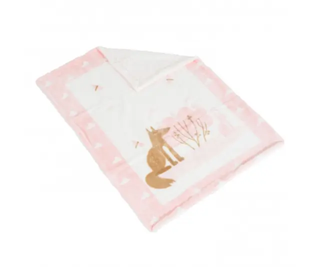 Κουβέρτα Αγκαλιάς Διπλής Όψεως Fleece/Sherpa 80x110cm Little friends Pink Cangaroo 3800146270995 2
