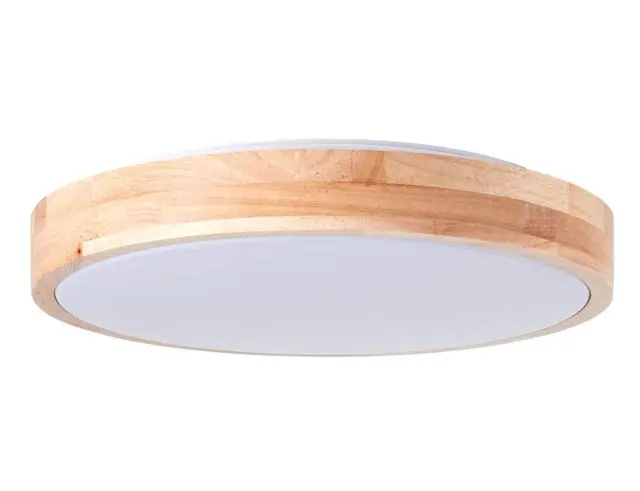 Φωτιστικό Οροφής Απλίκα Slimline Brilliant, με λαμπτήρα LED και διαστάσεις 34x34x3.6cm - Απόχρωση Ξύλου 2