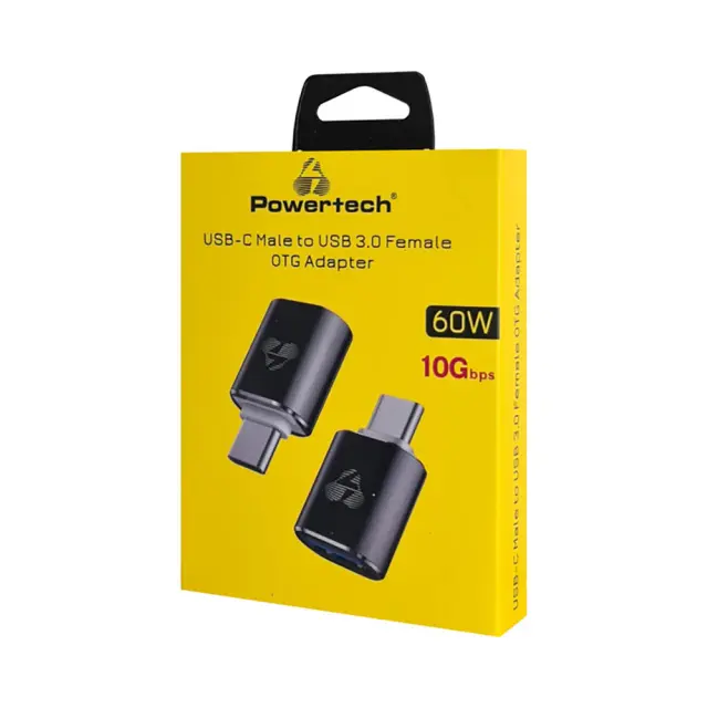 Powertech PTR-0148 60W USB-C Male To USB 3.0 Female OTG Adapter Μαύρος 2