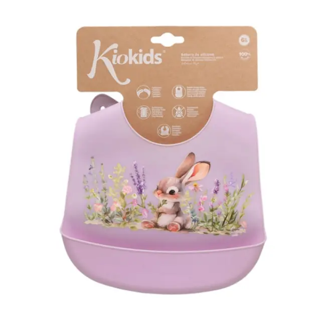 Σαλιάρα Σιλικόνης Lavender Bunny 3
