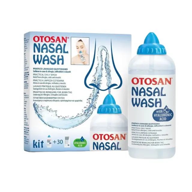 Otosan Nasal Wash, Πλαστικό Φιαλίδιο & Φακελάκια με Φυσιολογικό Ορό για Ρινικές Πλύσεις 30τεμ