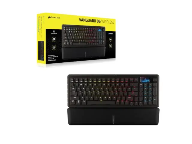 Corsair Keyboard Vanguard 96 LCD Wireless (RGB, MLX Plasma, PBT) (CH-91F901E-NA) 2