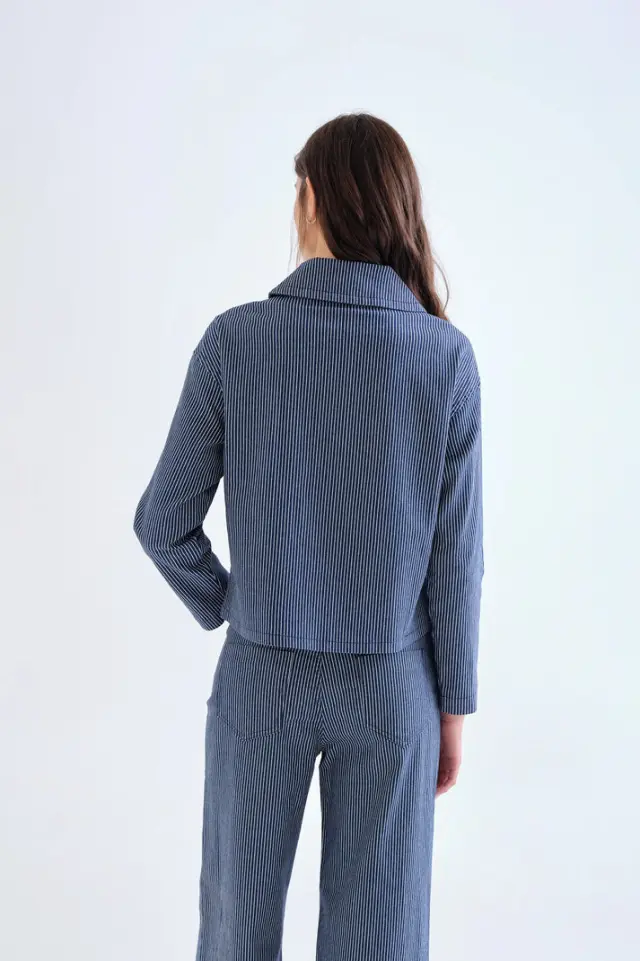COMPANIA FANTASTICA DENIM JACKET (63C/11012 BLUE-WHITE) - L 2