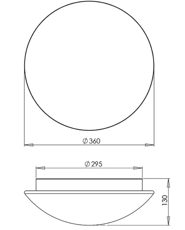 Pandora 3222-65 Ø36 φωτιστικό πλαφονιέρα με ανιχνευτή Άσπρο 2