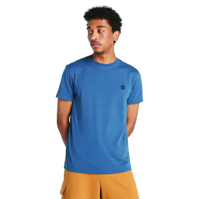 Timberland - Ανδρικό T-shirt με Λογότυπο Oyster River Logo Tee TB0A2BR3-288 Μπλε - S