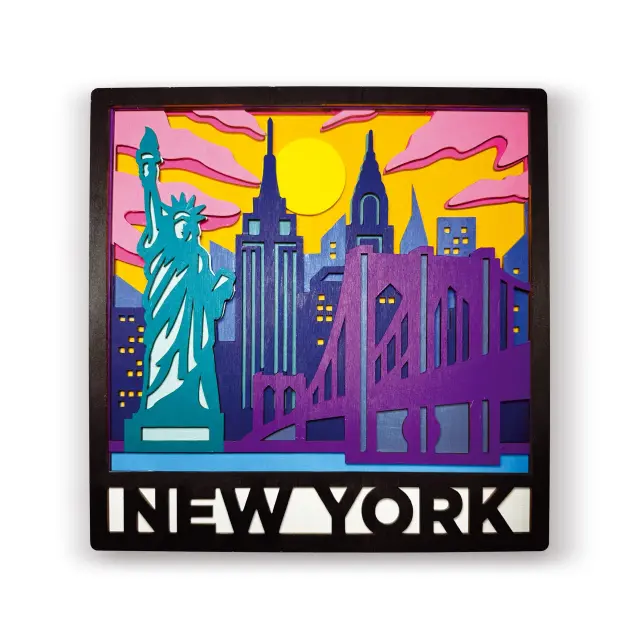 Splat Planet 3D Ξύλινη Κατασκευή Ζωγραφικής / Wooden Art Craft Kit: New York