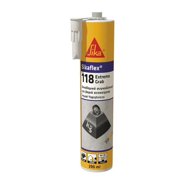 SIKA Sikaflex® 118 Extreme Grab Συγκολλητικό με ισχυρό αρχικό άρπαγμα φύσιγγα 290ml Λευκό / 96.564091