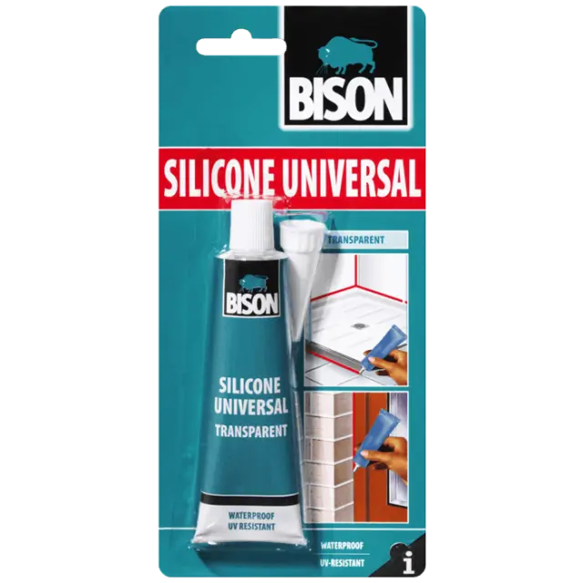 Bison Universal Σφραγιστική Σιλικόνη Υψηλής Θερμοκρασίας Αντιμουχλική Ξύλου Διάφανη 60ml/ 66538 (Bison)