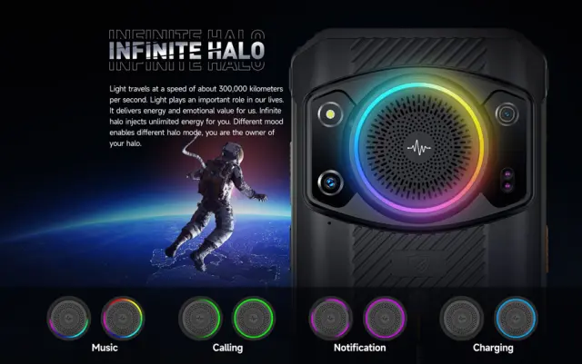 ULEFONE smartphone Armor 21 με ηχείο 3.5W, 6.58", 8/256GB, 9600mAh, IP68/IP69K, μαύρο 3