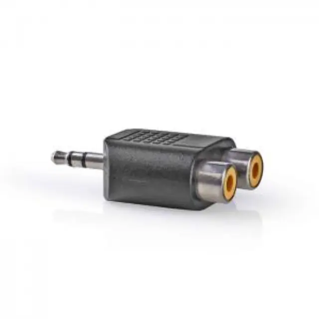 Αντάπτορας ήχου, 3.5mm αρσ. - 2x RCA θηλ. σε συσκευασία blister. 2