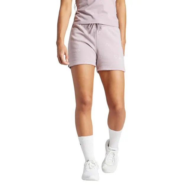 adidas Sportswear Women's Monogram Fleece Shorts Λιλά IS4068 (adidas Sportswear) - XSmall