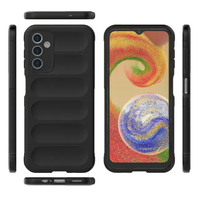 Θήκη Σιλικόνης Rugged Anti Scratch για Samsung Galaxy A14 5G/ 4G Black OEM 2