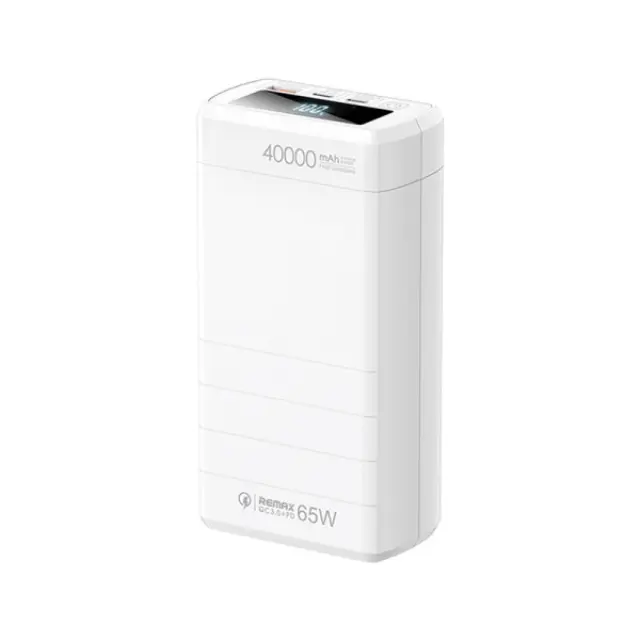 Remax Dinba Power Bank 40000mAh 65W με Θύρα USB-A και 2 Θύρες USB-C Power Delivery Λευκό 3