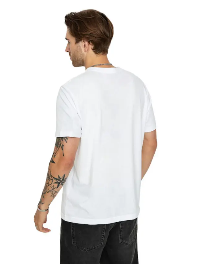 RVCA T-Shirt Λευκό Ανδρικό White 2