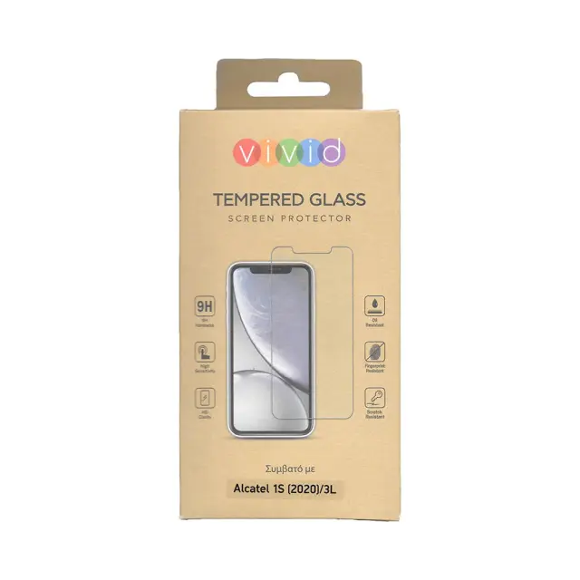 Προστατευτικό Τζάμι Οθόνης Vivid Tempered Glass Screen Protector Για Alcatel 1S (2020) 2