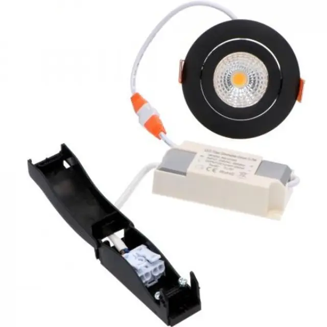 LED Downlight 7W 2700K 450Lm black DIM 800542 SHADA
