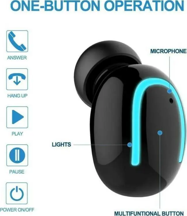 Andowl Q-B02 In-ear Bluetooth Handsfree Ακουστικό Μαύρο 2