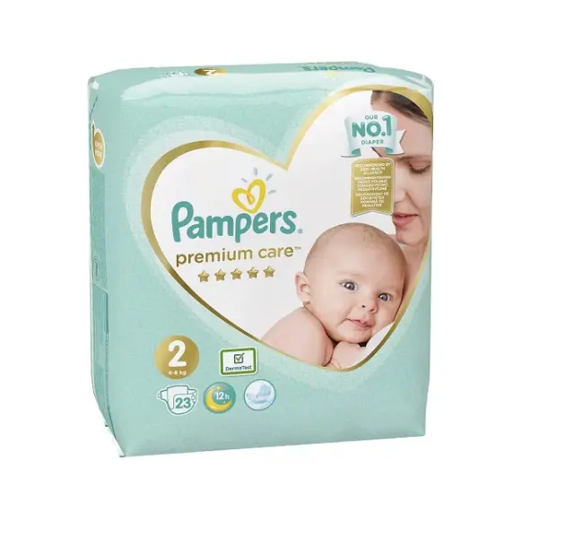Pampers Πάνες με Αυτοκόλλητο Premium Care No. 2 για 4-8kg 23τμχ