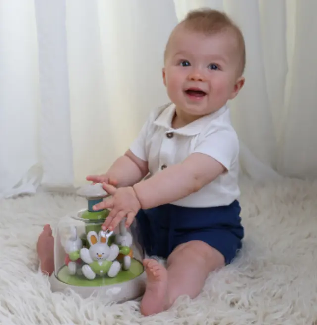 Tolo Toys: Καρουζέλ με λαγουδάκια από βιοδιασπώμενο πλαστικό (6+ μηνών) TL-76041 2