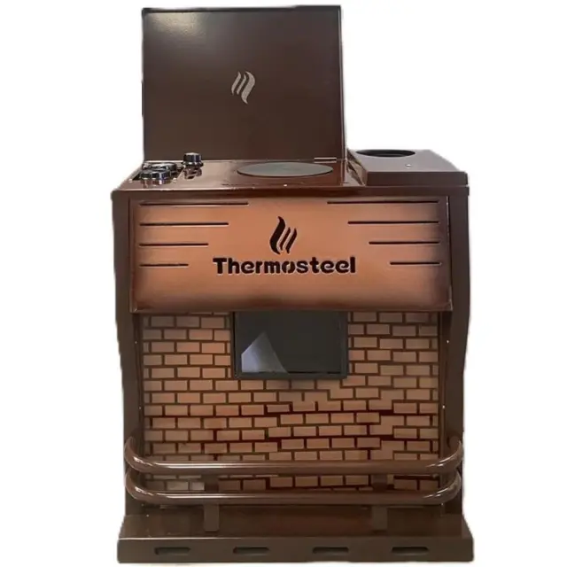 ThermoSteel Τζάκι - Σόμπα πετρελαίου εμαγιέ Κοράλ-Καφέ / D12000J